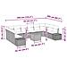 Set Sofà Giardino 11 Pezzi Con Cuscini Grigio Poly Rattan Acacia - Foto miniatura 9