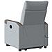 Poltrona Alzapersona Massaggi Reclinabile Grigio Chiaro Tessuto - Foto miniatura 7