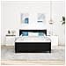 Letto a Molle con Materasso Nero 140x200 cm Tessuto - Foto miniatura 5