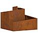 Vaso da giardino Marrone 60 x 60 x 50 cm acciaio corten - Foto miniatura 1