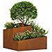 Vaso da giardino Marrone 60 x 60 x 50 cm acciaio corten - Foto miniatura 3