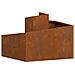 Vaso da giardino Marrone 60 x 60 x 50 cm acciaio corten - Foto miniatura 8