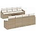 Set Divano da Giardino 7 pcs Beige e Crema 55 x 55 x 37 cm - Foto miniatura 1