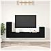 Mobile TV da Parete 4 pcs Rovere Nero Legno multistrato - Foto miniatura 2