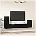 Mobile TV da Parete 4 pcs Rovere Nero Legno multistrato - Foto miniatura 4