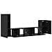 Mobile TV da Parete 4 pcs Rovere Nero Legno multistrato - Foto miniatura 8
