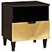 Comodino con cassetto 2 pcs Nero e Oro 40 x 33 x 46 cm - Foto miniatura 2