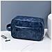 Beauty Case Da Viaggio In Pelle Pu - Borsa Da Toilette Portatile Di Grande Capacità Per Uomo E Donna Blue - Foto miniatura 2