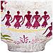 Vaso In Cartapesta Bianco Dipinto A Mano 37x37x40h Cm - Foto miniatura 5