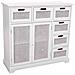 Credenza In Legno E Rete Bianca 86x33x78,5h - Foto miniatura 1