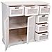 Credenza In Legno E Rete Bianca 86x33x78,5h - Foto miniatura 3