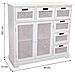 Credenza In Legno E Rete Bianca 86x33x78,5h - Foto miniatura 8