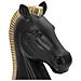 Scultura Cavallo Degli Scacchi In Resina Nera E Oro - Foto miniatura 3