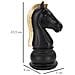 Scultura Cavallo Degli Scacchi In Resina Nera E Oro - Foto miniatura 7