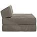 Divano Letto Pieghevole Grigio Chiaro 60 x 70 x 41 cm Tessuto - Foto miniatura 4
