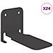Mensola sospesa con lo scaffale 24 pcs Nero 6 x 10,8 x 6,6 cm - Foto miniatura 1