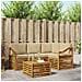 Set di divani da esterno con cuscino 5 pcs Naturale e Beige - Foto miniatura 2