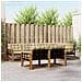 Set di divani da esterno con cuscino 7 pcs Naturale e Beige - Foto miniatura 2