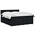 Letto box spring con materasso Nero 140 x 190 cm Tessuto - Foto miniatura 3