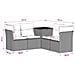 Set di divani 5 pz Nero Rattan sintetico e Acciaio - Foto miniatura 3