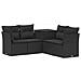 Set di divani 5 pz Nero Rattan sintetico e Acciaio - Foto miniatura 1
