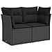 Set di divani 5 pz Nero Rattan sintetico e Acciaio - Foto miniatura 5