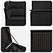 Set di divani 5 pz Nero Rattan sintetico e Acciaio - Foto miniatura 9