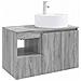 Set di mobili per il bagno 2 pz Sonoma grigio - Foto miniatura 1