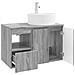 Set di mobili per il bagno 2 pz Sonoma grigio - Foto miniatura 8