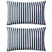 Cuscini Da Esterno 2 Pz Stampa A Righe 60x40 Cm Blu - Foto miniatura 1