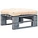 Divano Da Giardino Su Pallet E Cuscino Sabbia Legno Fsc Grigio - Foto miniatura 1