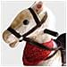 Cavallo A Dondolo Beige Con Suoni Realistici Legno E Peluche Bambini Infanzia - Foto miniatura 2