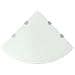 Scaffali Angolari 2 Pz Supporti Cromati E Vetro Bianco 45x45 Cm - Foto miniatura 1