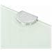 Scaffali Angolari 2 Pz Supporti Cromati E Vetro Bianco 45x45 Cm - Foto miniatura 5