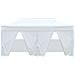 Gazebo Pieghevole Con 4 Pareti 3x6 M Acciaio Bianco - Foto miniatura 2