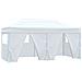 Gazebo Pieghevole Con 4 Pareti 3x6 M Acciaio Bianco - Foto miniatura 3
