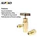 Possibile Toccare Refrigerante Valvola Dispenser Per R134a R12 R22 R505 Ac Ricarica Tubo Ottone Strumento Valve Bottle Opener Con Serbatoio Adattatore Filettatura 14 Sae E 12 Acme Per Condizionatore Daria Collettore - Foto miniatura 2
