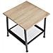 Tavolino Bedford 45,5 X 45 X 47 Cm - Industriale Legno Chiaro, Rovere Sonoma - Foto miniatura 6