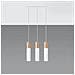 Lampada A Sospensione In Legno Pablo 3 Sollux Bianco 450x60x900 Mm Metallo - Foto miniatura 9