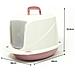 Lettiera Toilette Per Gatti Con Coperchio E Sportello 45x36x32,5cm Mod 700098 Rosa - Foto miniatura 4