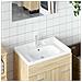 Lavandino Da Bagno Bianco 71x48x23 Cm Rettangolare In Ceramica - Foto miniatura 1
