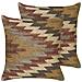 Set Di 2 Cuscini Deepor Iuta 45 X 45 Cm Multicolore Trama Orientale - Foto miniatura 6