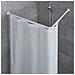 Asta Per Tenda Da Doccia Ad Angolo 90x90 Cm Bianca - Foto miniatura 1