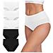 Mutande A Vita Alta In Cotone White+black L - Foto miniatura 2