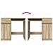 Scrivania Rovere Sonoma 86x49x76 cm in Legno Multistrato - Foto miniatura 3