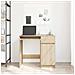 Scrivania Rovere Sonoma 86x49x76 cm in Legno Multistrato - Foto miniatura 4