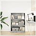 Libreria Grigio Cemento 80x24x109 Cm In Legno Multistrato - Foto miniatura 3