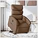 Poltrona Alzapersona Reclinabile Elettrica Marrone Tessuto - Foto miniatura 2