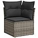 Set Divani da Giardino 11 pz con Cuscini in Polyrattan Grigio - Foto miniatura 4