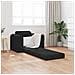 Divano Letto da Pavimento 2 in 1 Nero 98x71x83 cm in Velluto - Foto miniatura 3